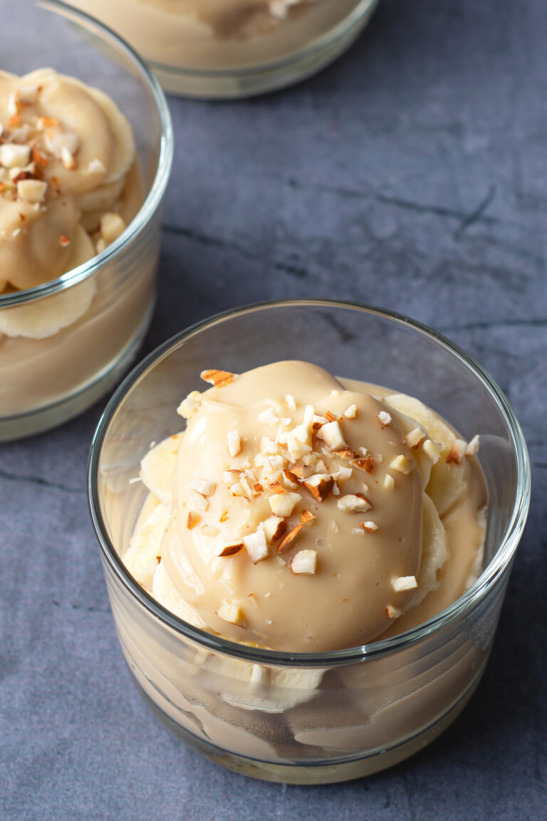 This skinny banan pudding is full of sweet flavor but low in calories.