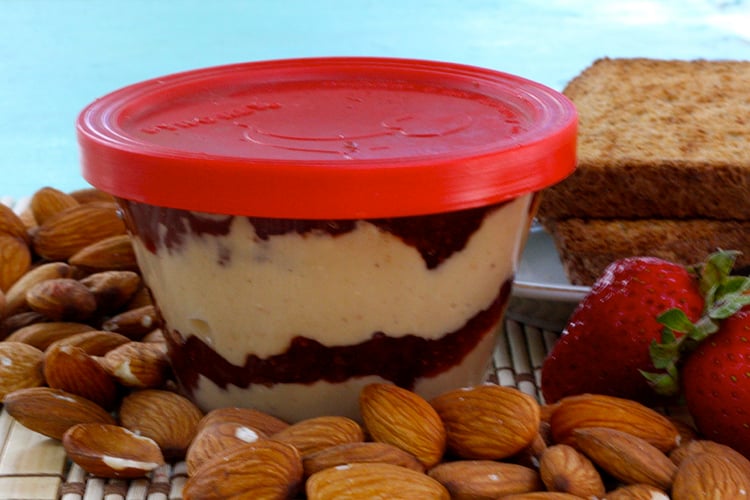 clean-eating almond butter and jelly