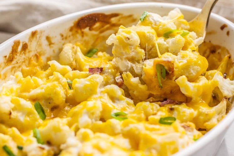 Loaded Cauliflower Bake Healthy Dinner Recipe