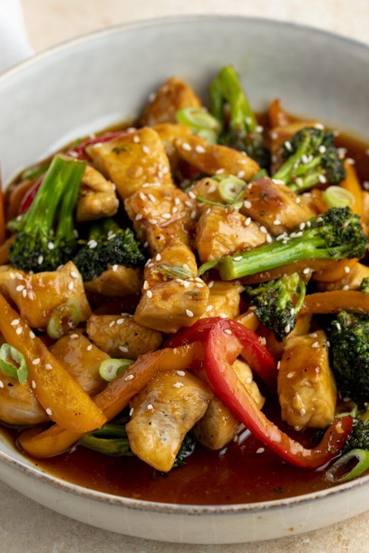 honey ginger chicken stir fry