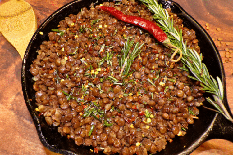 kickin rosemary lentils