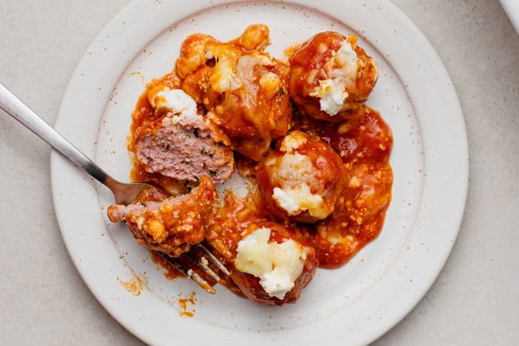 Low-Carb Cheesy Meatball Casserole