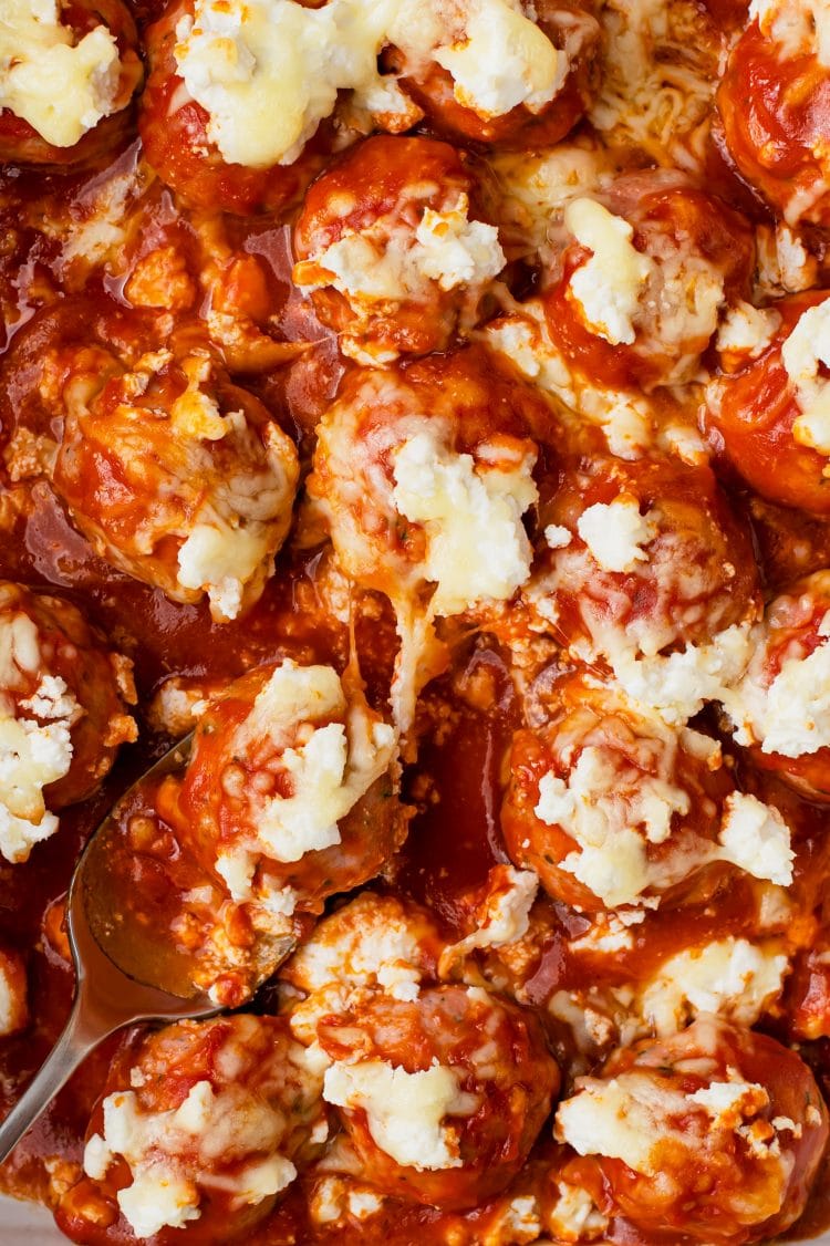 These cheesy meatballs are low in carbs but loaded with flavor!