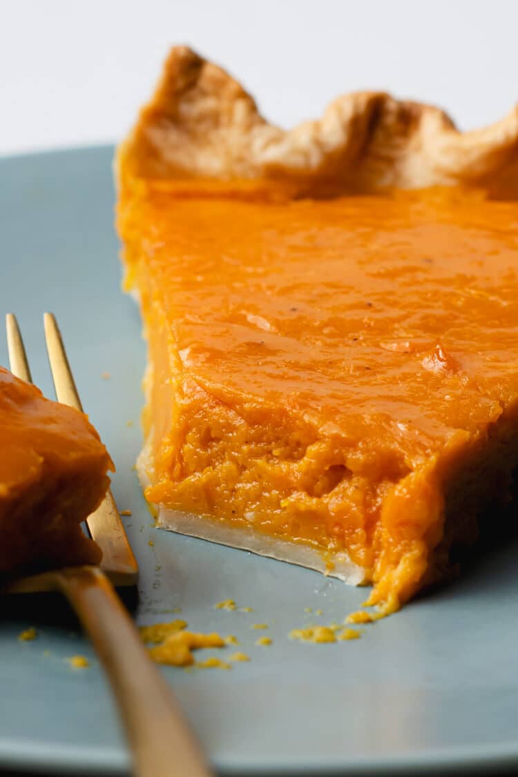 Try this moist and decadent pumpkin pie to finish off your holiday dinner!