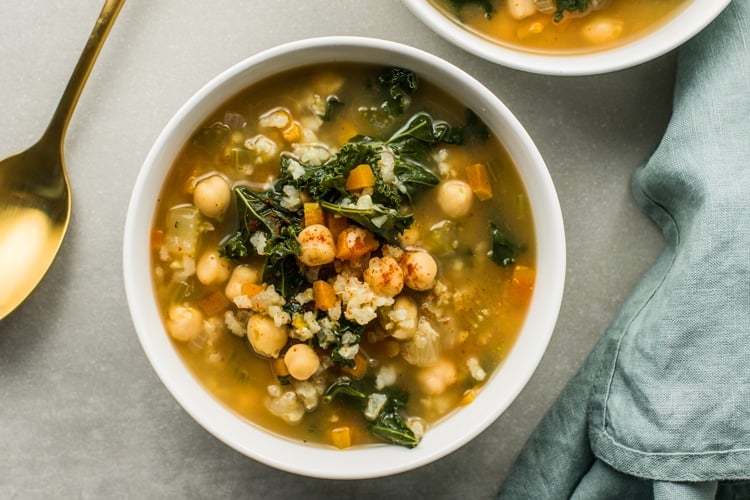 Slow Cooker Chickpea and Vegetable Soup