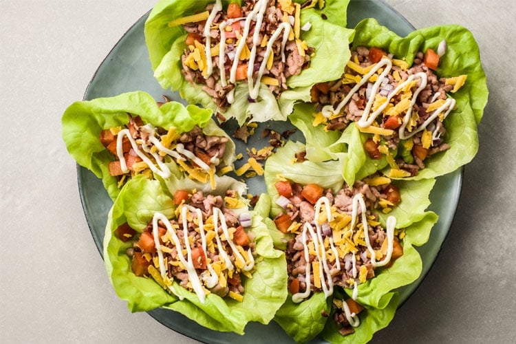 Low-Carb Turkey Club Lettuce Cups