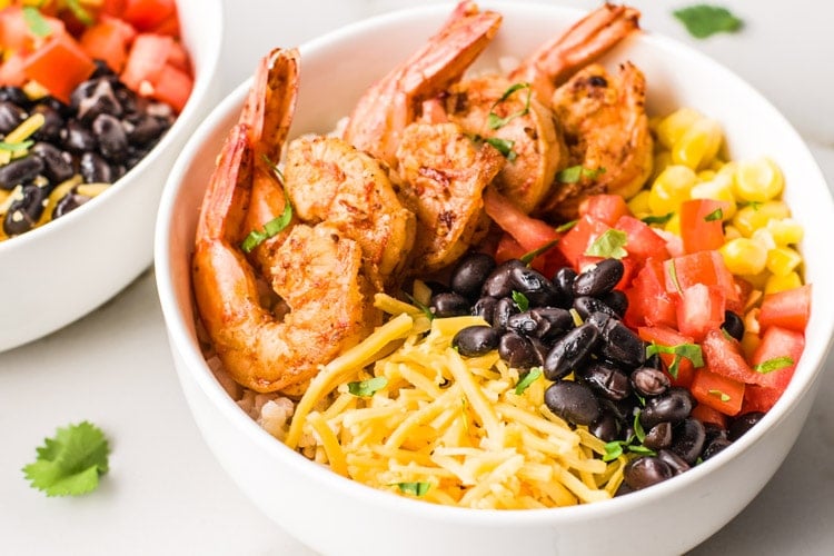 meal prep shrimp taco bowls