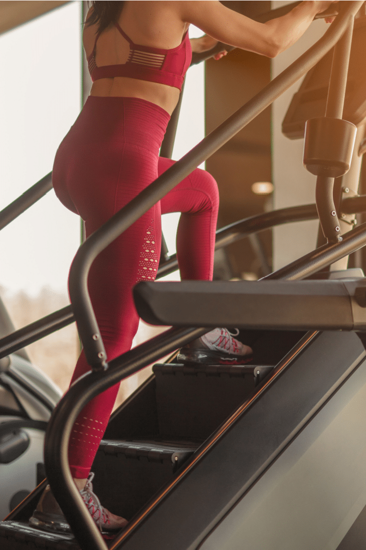 stairclimber workout at the gym